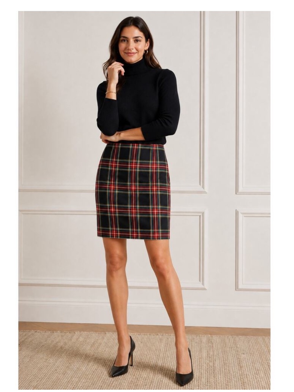 J. CREW PLAID PENCIL SKIRT